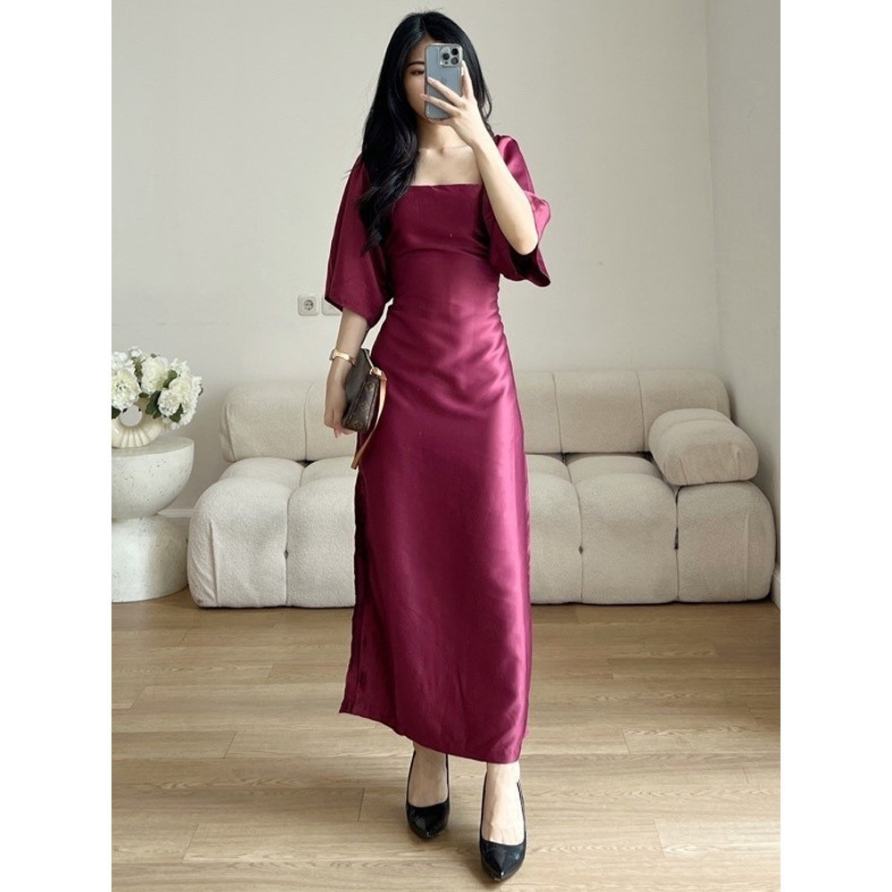 black dressy midi dress Black Belted Waist Pleated Midi Dress | Purple Door