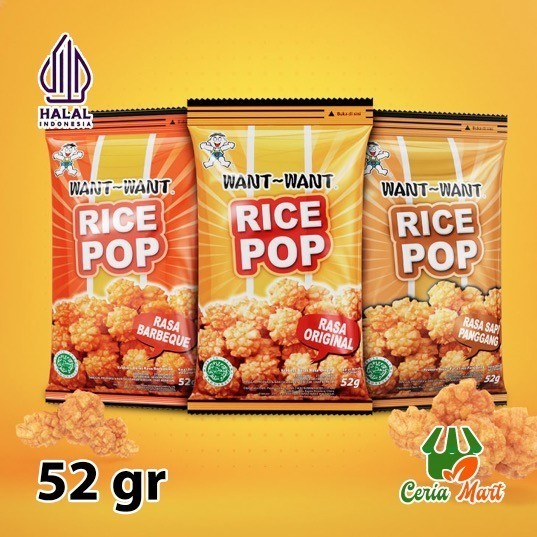 Jual Want Want Rice Pop Popcorn Beras Rasa Original Barbeque Sapi ...