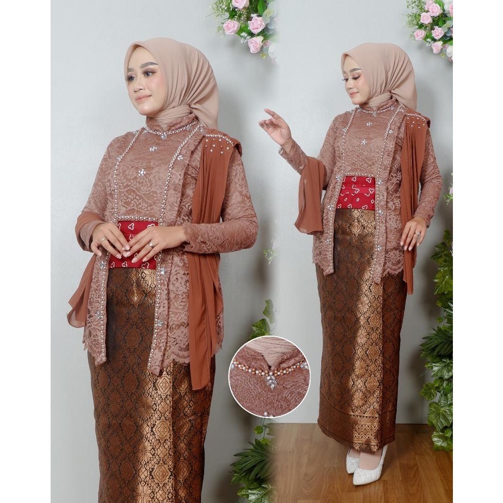 Jual ( Ready Stock ) FM - SETELAN ROK SONGKET KEBAYA TUNIK ANISA ...