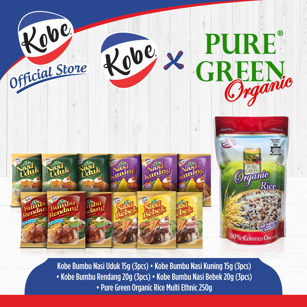 Jual Paket Bundling Kobe x Pure Green Organic Rice | Shopee Indonesia