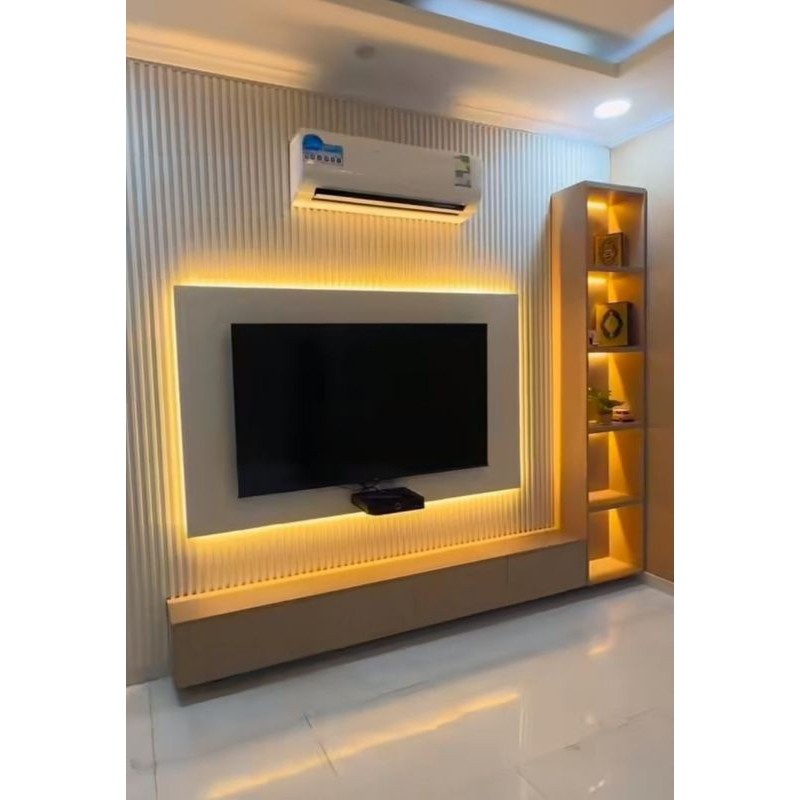 Jual RAK SAMPING BACKDROP TV ELEGAN MINIMALIS MODERN. | Shopee Indonesia