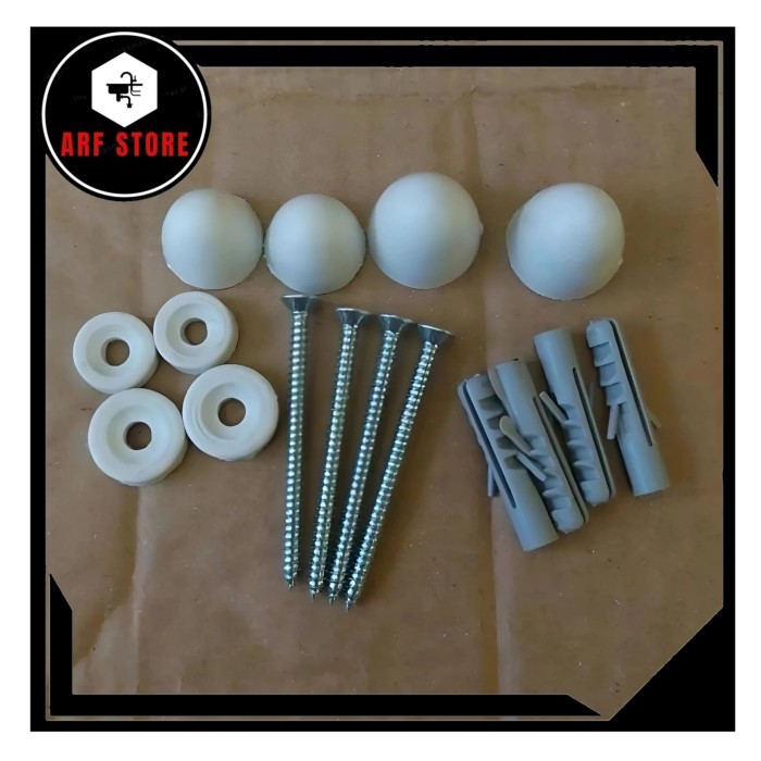 Jual Baut atau Sekrup Fiser Dan Dop Putih Kloset Universal | Shopee ...
