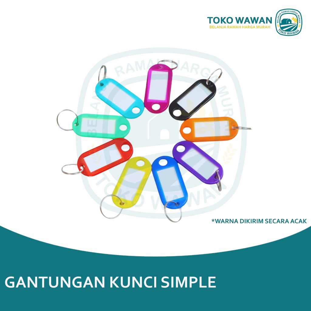 Jual Gantungan Kunci Name Tag Simple / Tag Gantungan Kunci Label Nama ...
