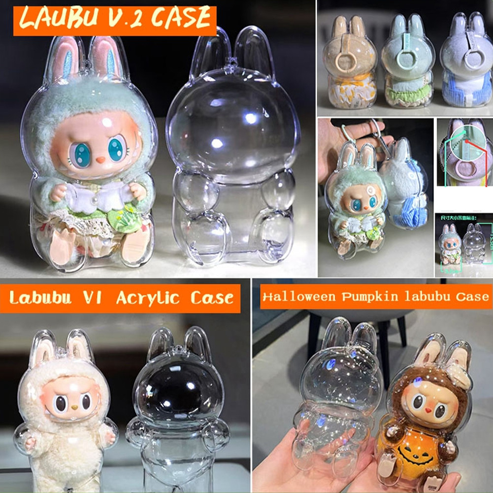 Jual Transparent labubu case boneka protection boneka labubu V1 V2 ...