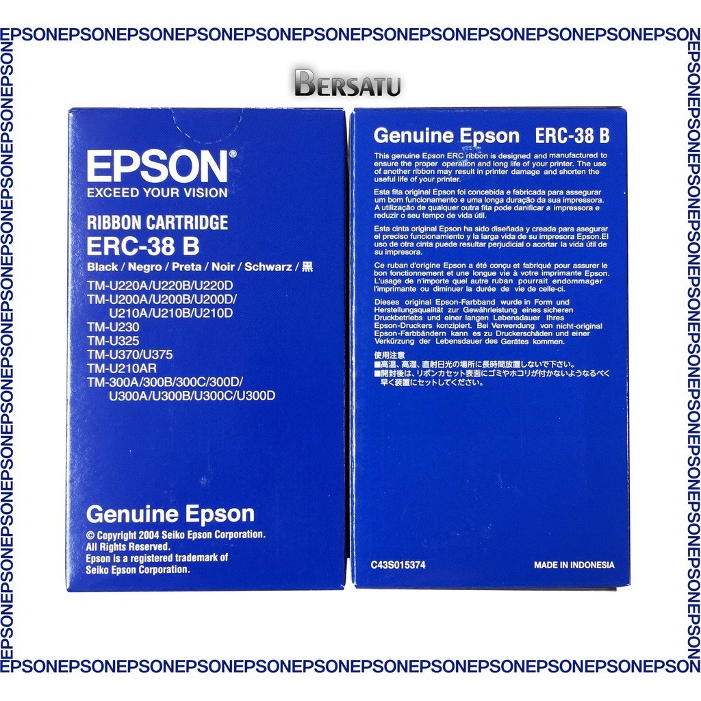 Jual ERC 38 Ribbon Epson Cartridge Original Printer TMU-220 / 230 / 300 ...