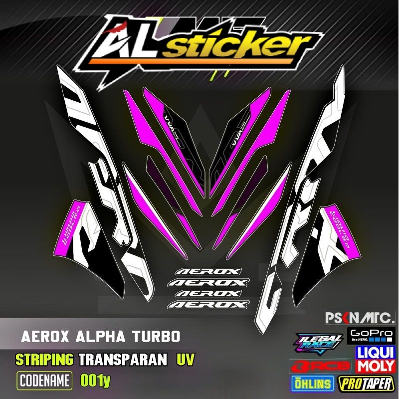 Jual Decal Sticker Striping Variasi Transparan Uv All New Aerox Alpha ...