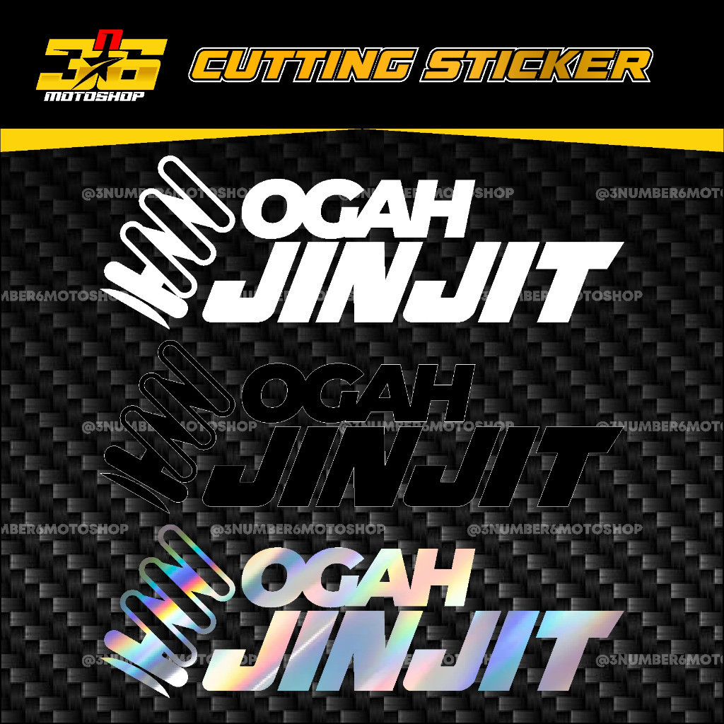 Jual STICKER OGAH JINJIT DOWNSIZE CUTTING | STIKER HELM MOTOR 3n6 ...