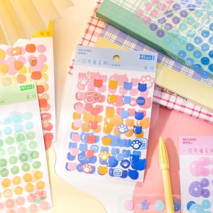 Jual Deco Sticker PET Kawaii Journal Sticker Colorful Stiker Lucu Unik ...