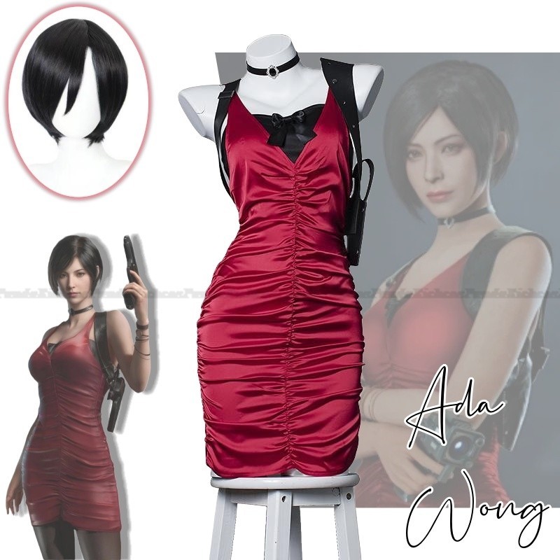 Jual PREORDER Ada Wong Cosplay Costume Ada Wong Wig Uniform Cosplay ...