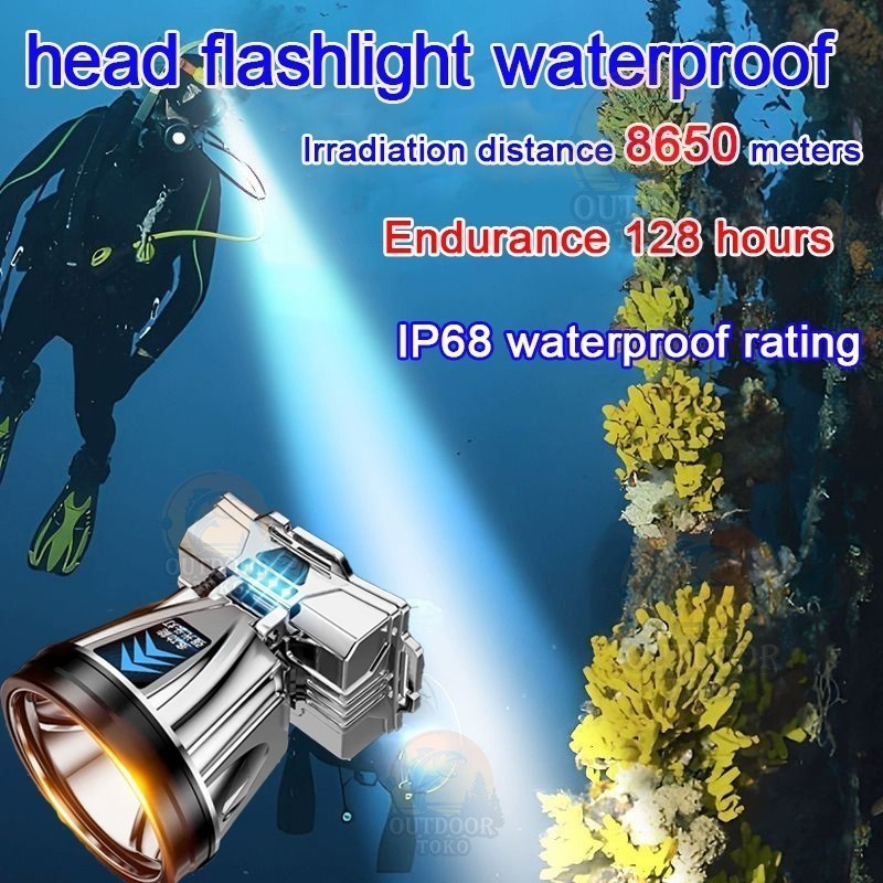Jual 24000mAh waterproof original flashlight head led flashlight ...