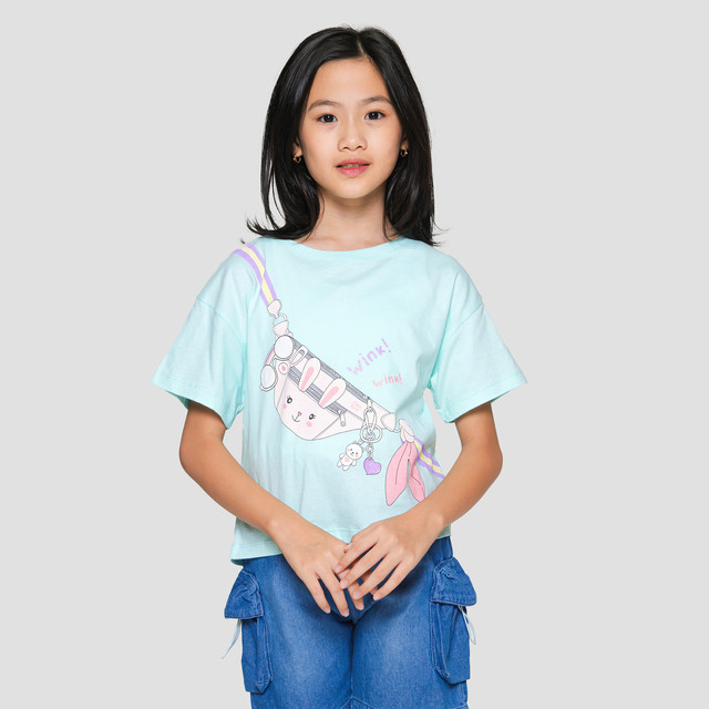 Little M Kaos Lengan Pendek Anak Perempuan Print Valentine I Love My Family main image 0