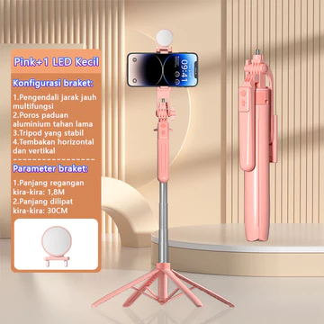 Trimic 180CM Tongsis Tripod Selfie Stick 4 Kaki Tripod Aluminium Tongsis Bluetooth Remote