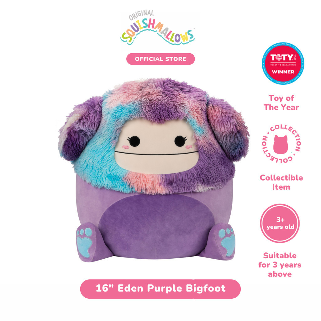 Jual Squishmallows Eden Purple Bigfoot 16 Inch - Boneka Hewan Lucu ...
