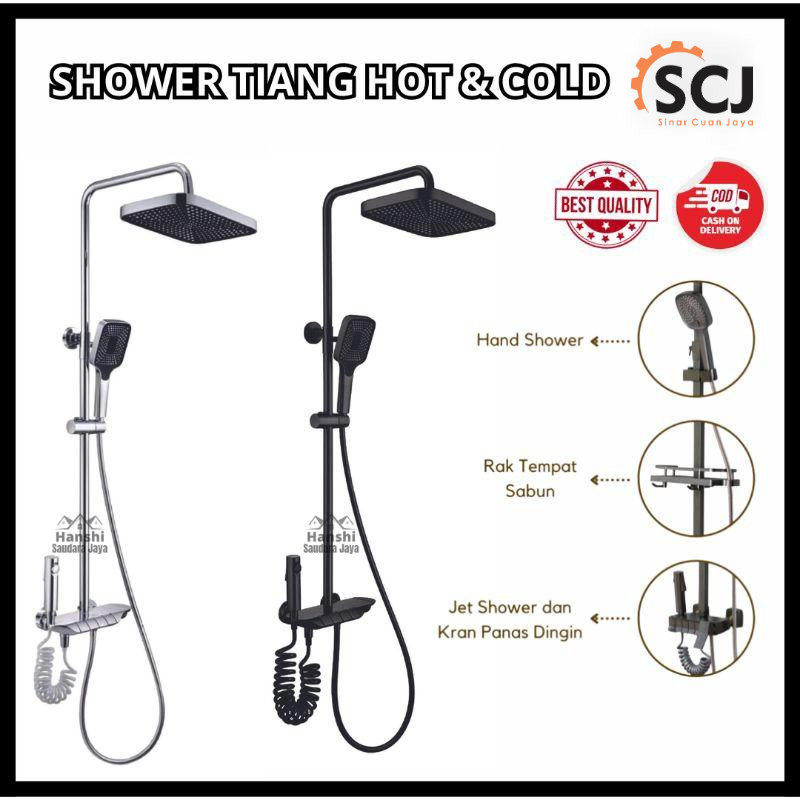 Jual SCJ - Shower Tiang Set Panas-Dingin/4 Fungsi 1 LCD Display ...