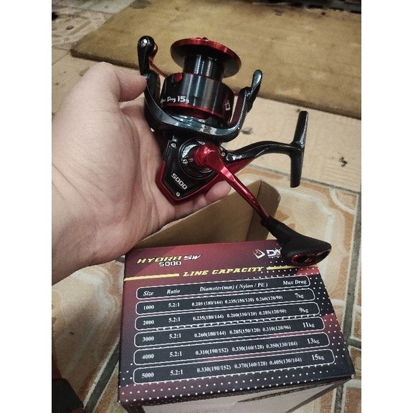 Jual Reel pancing daido hydra atau ocea spin ukuran 1000 2000 3000 4000 ...