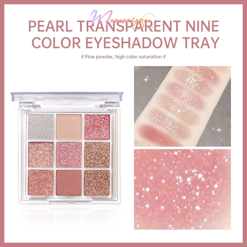 Jual COD- 9 Warna Eyeshadow Palette Matte Glitter Peachy Eyeshadow ...