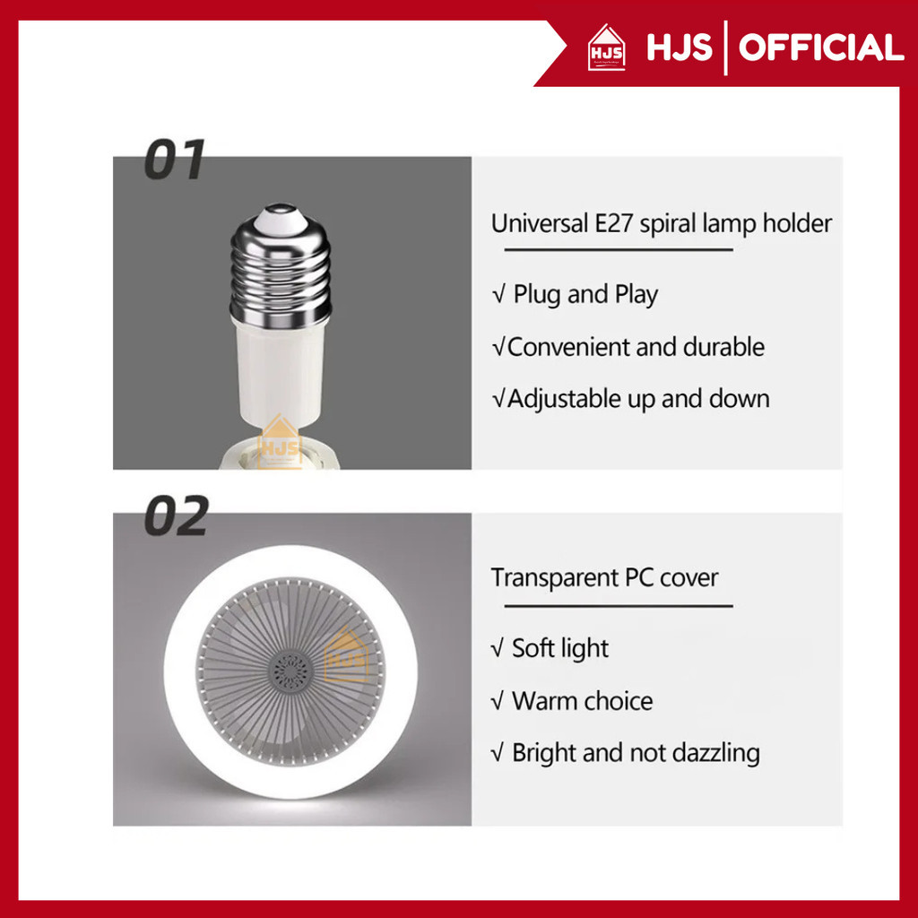 Jual [HJS] Lampu kipas Angin AC 50 Watt lampu Plafon Remote control LED ...