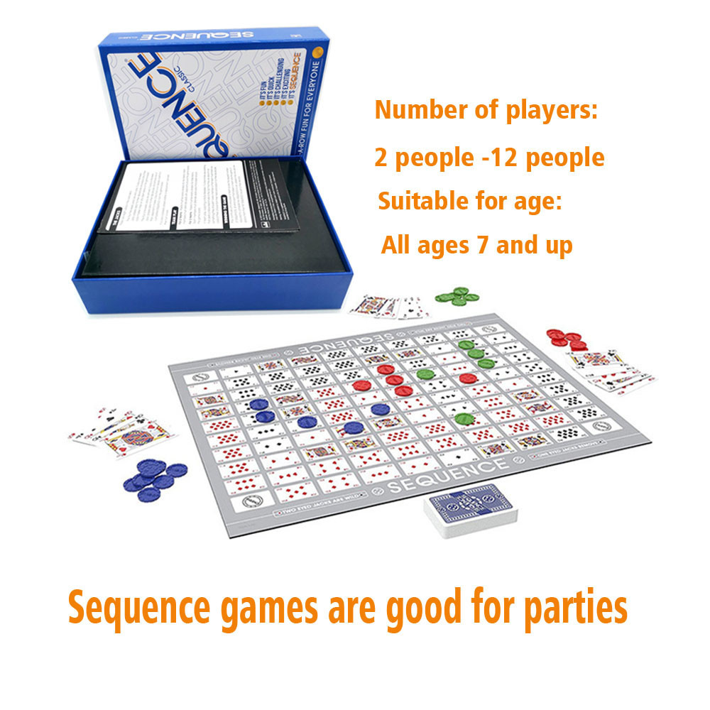 Jual SEQUENCE Original SEQUENCE Game with Folding Board, Cards and