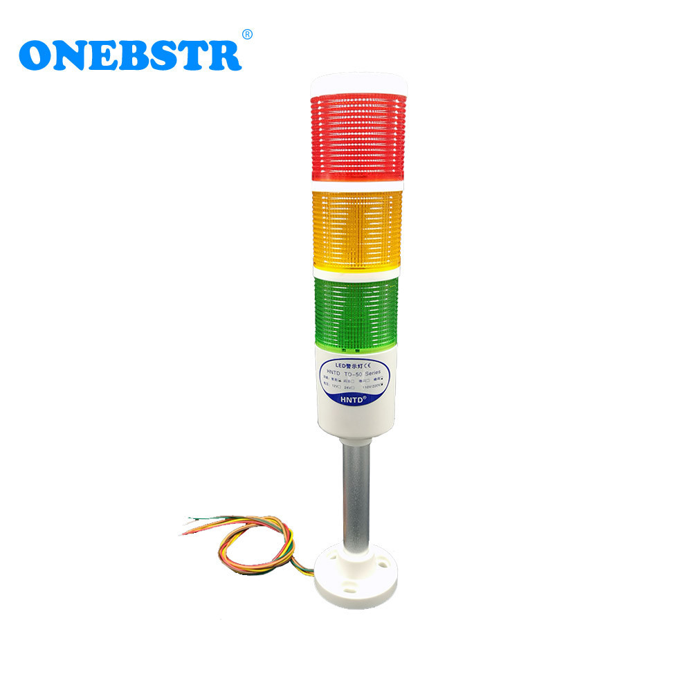 Jual HNTD 220V LED Semaphores Indicator Warning Light TD50 Rod Type ...