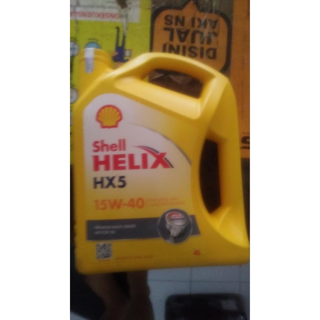 Jual Oli Mesin Mobil Shell Helix HX5 15W-40 4 Liter Galon Scan Barcode ...
