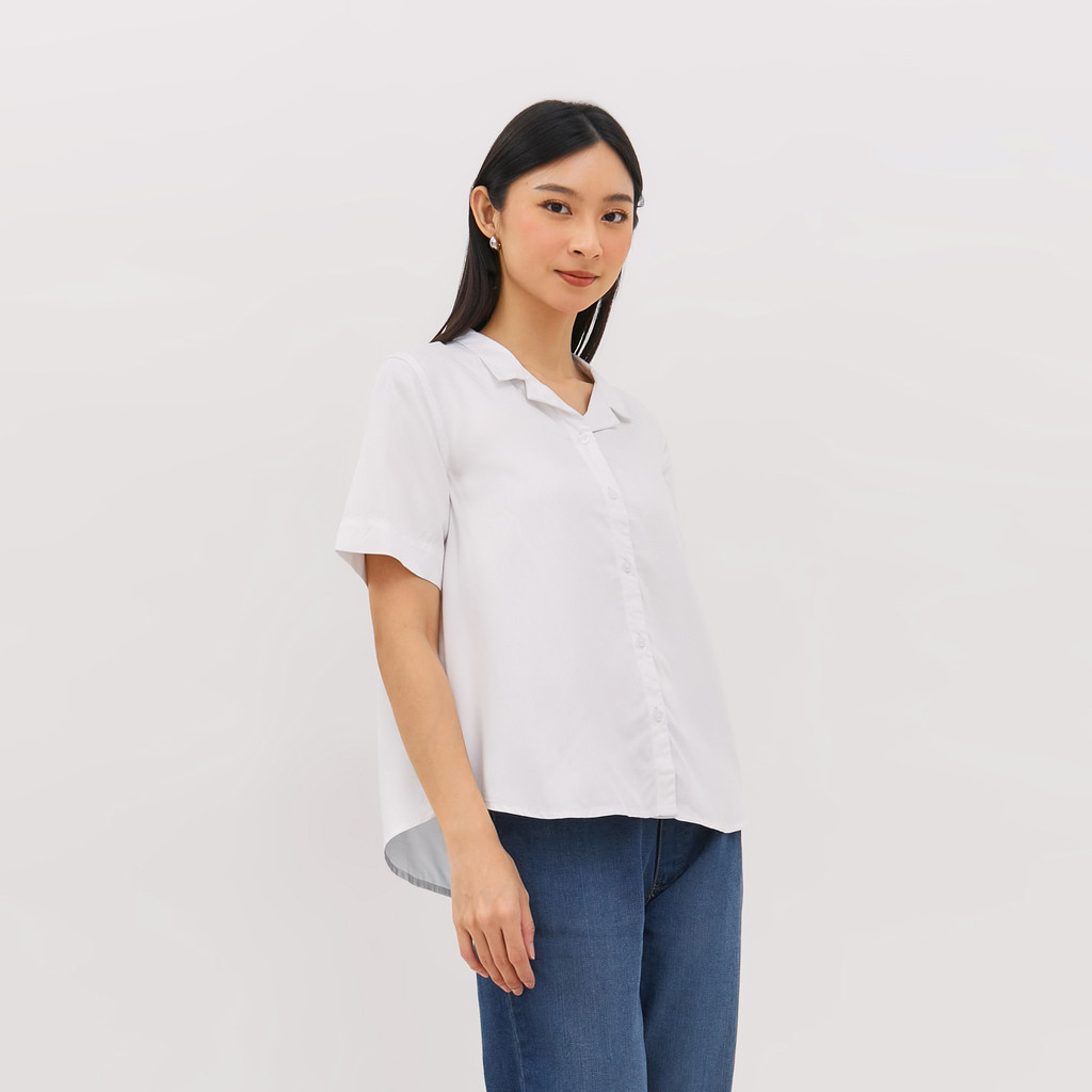 Gemala LS-M Blouse - White