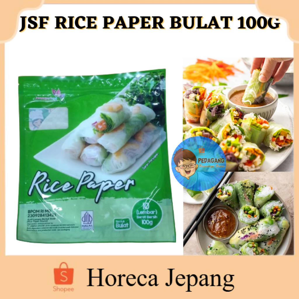 Jual JSF RICE PAPER BULAT 100G/ Rice Paper Vietnam Kulit Lumpia 100g ...