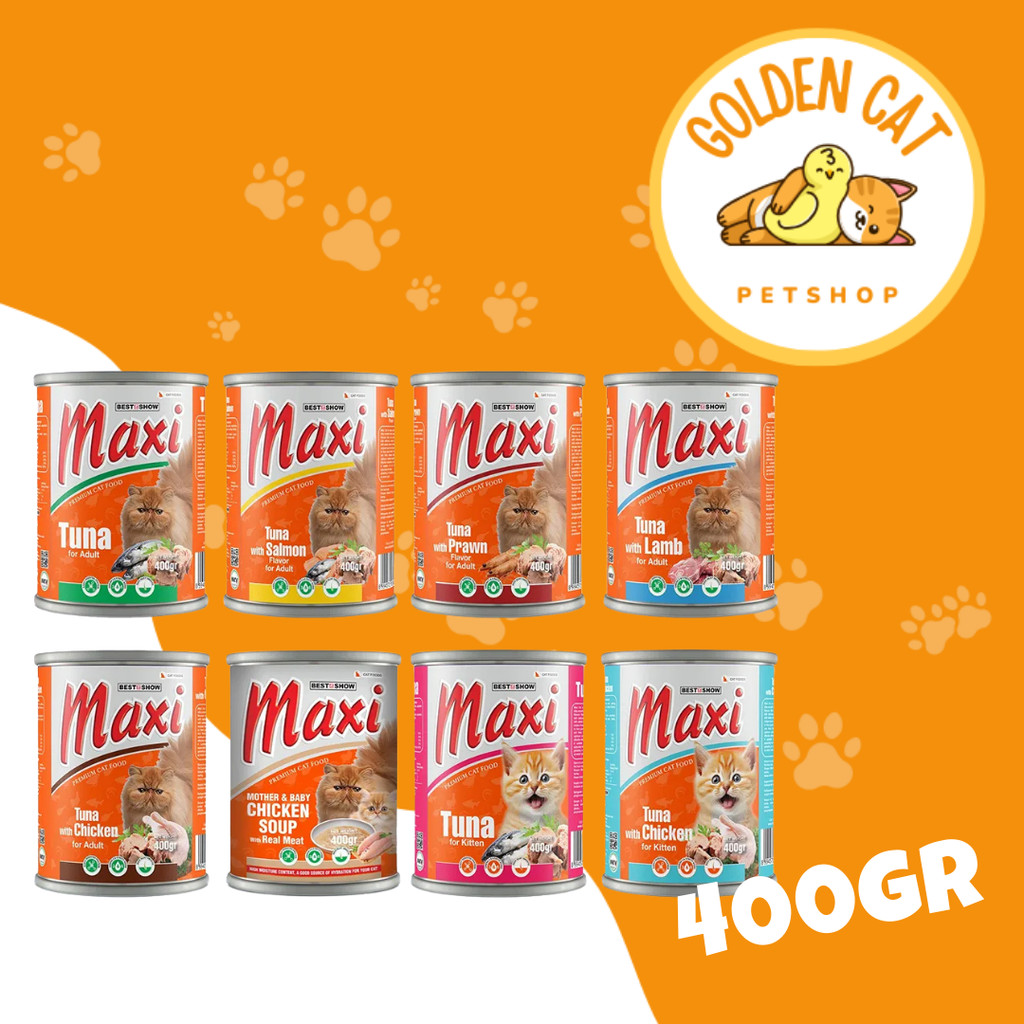 Jual Maxi Cat Adult & Kitten Kaleng 400gr - Makanan Basah Kucing Maxi ...