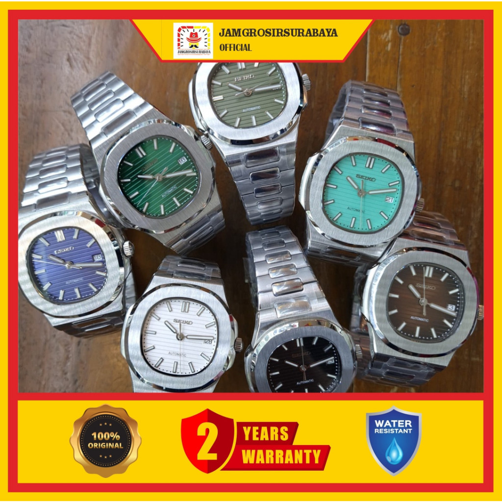 Jual Promo Jam Tangan Pria Seiko Mod Nautilus Stainless Steel Strap