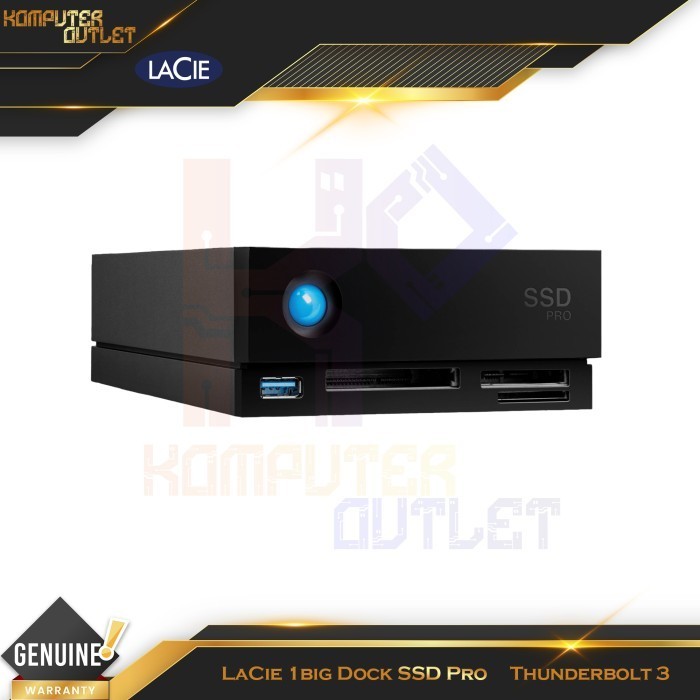 LaCie 1big Dock SSD Pro, 2TB, External SSD, Thunderbolt 3, FireCuda NVMe SSD, UpTB 2.800MB/s, PC Mac IPad & IPhone (STHW2000800