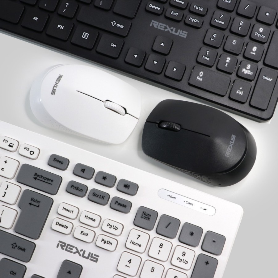 Jual REXUS Combo Keyboard Mouse Wireless KM8 NEW Silent Click FREE ...