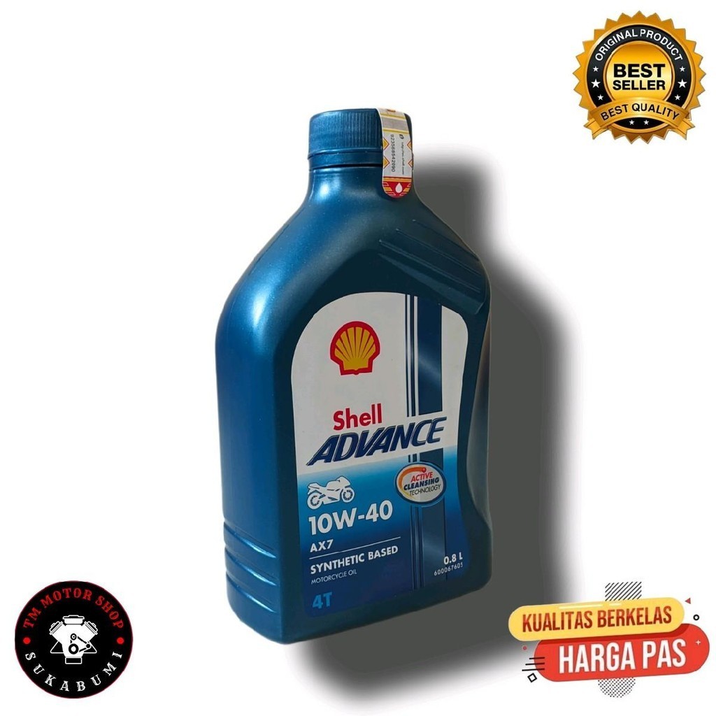 Jual OLI SHELL ADVANCE AX7 4T SAE 10W-40 0.8 Liter | Shopee Indonesia