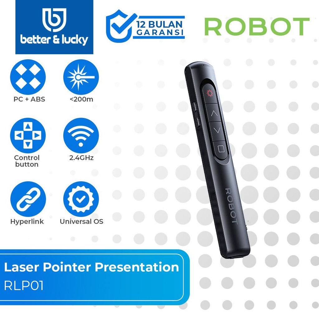 Jual ROBOT RLP01 Laser Pointer Wireless Presentation Pen Remote Control ...