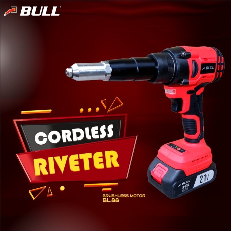 Jual Bull Mesin Paku Rivet Baterai BL88 Cordless Riveter / Alat Paku ...