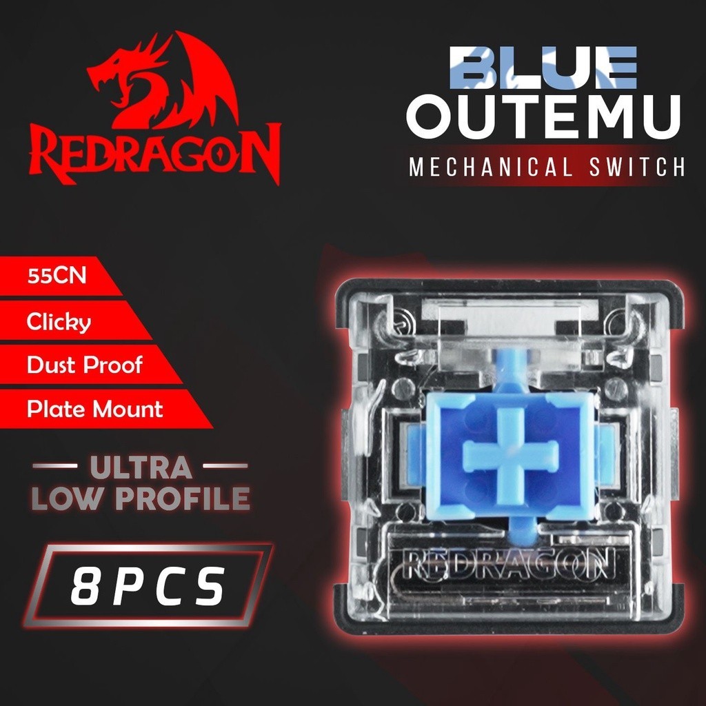 Jual Redragon Blue Switch Dustproof Ultra Low Profile -ROMS-DPULP-BL ...