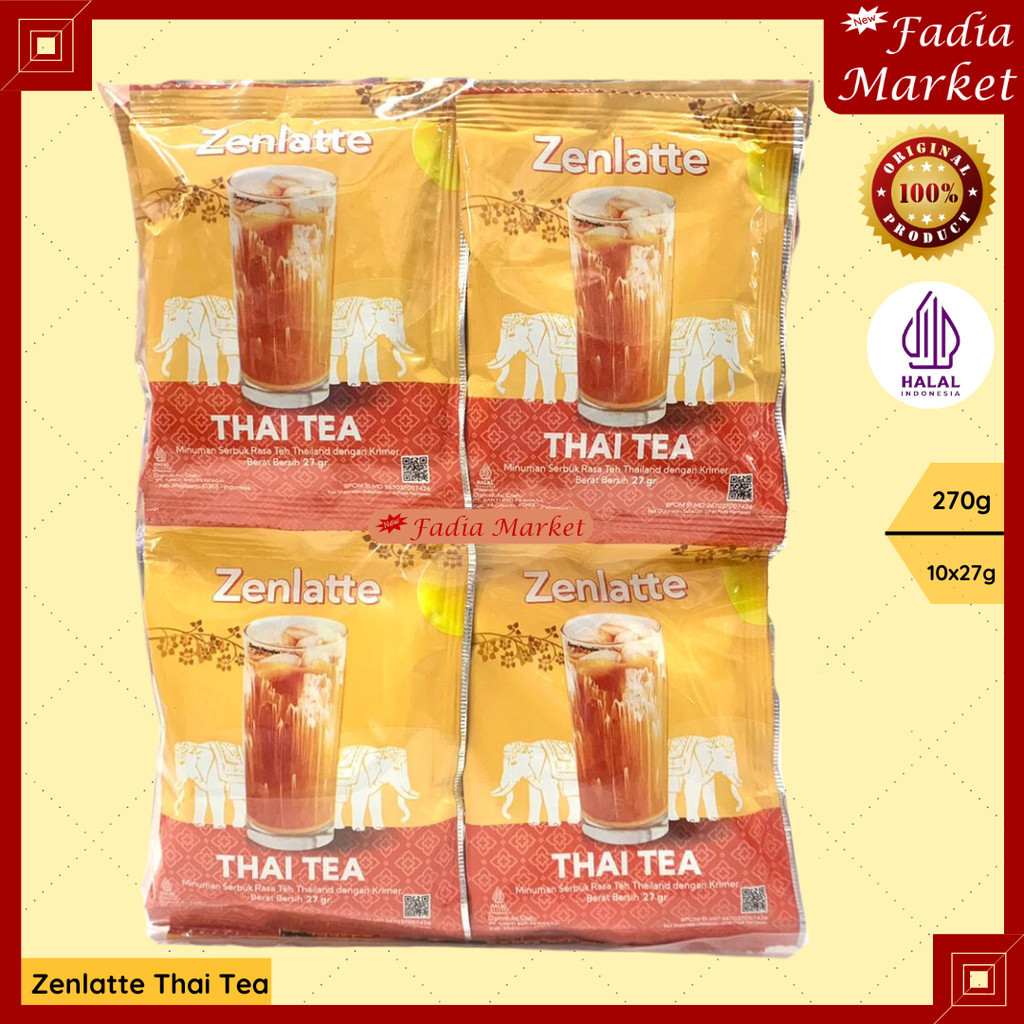 Jual Zenlatte Thai Tea Teh Susu Thailand Renceng 10x27g 270g | Shopee ...