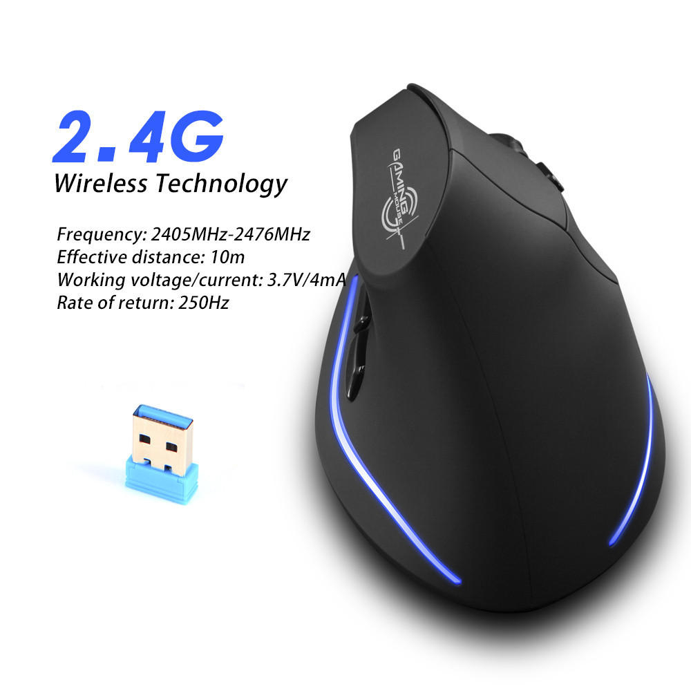 Jual Zelotes F35 Wireless Rechargeable Vertical Ergonomic Gaming Mouse ...