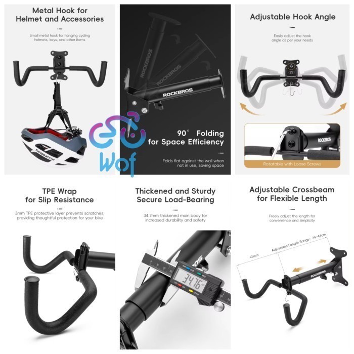 Jual ROCKBROS BN-W045 Rak Garasi Standar Dinding Pengait Pegangan ...
