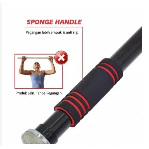 Jual Alat Fitness Restock Pull Up Bar Adjustable 62-100 CM /Chin Up ...