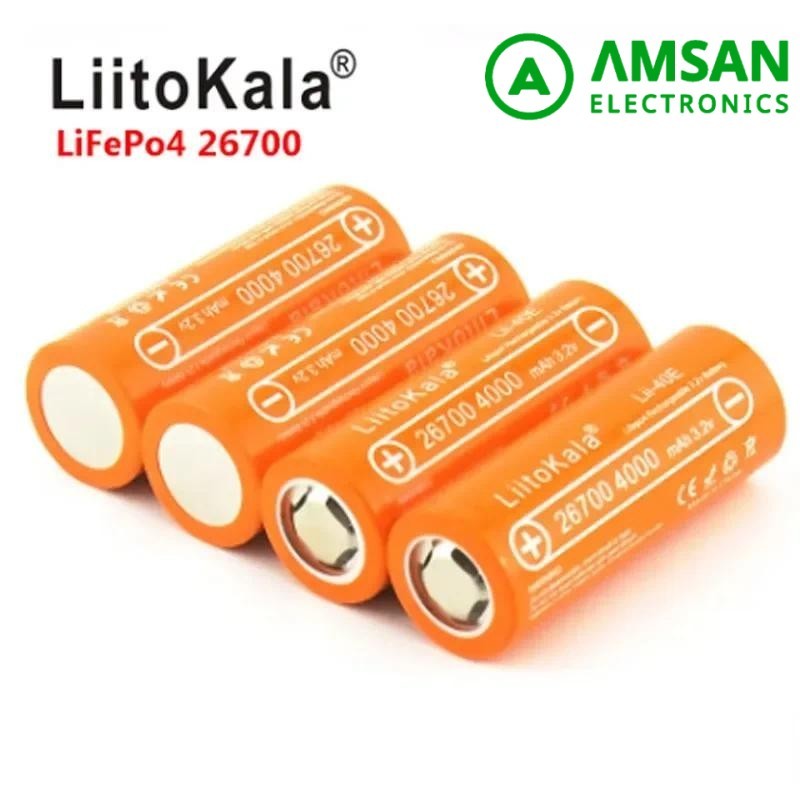 Jual LiitoKala 3.2V Lifepo4 Lii-40E 26700 4000mAh Rechargeable Battery ...