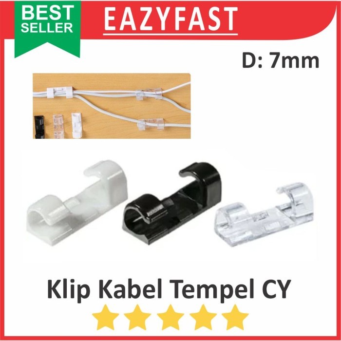 Jual Klip Kabel Tempel CY Dinding Penjepit Perapih Cable Wire Organizer ...