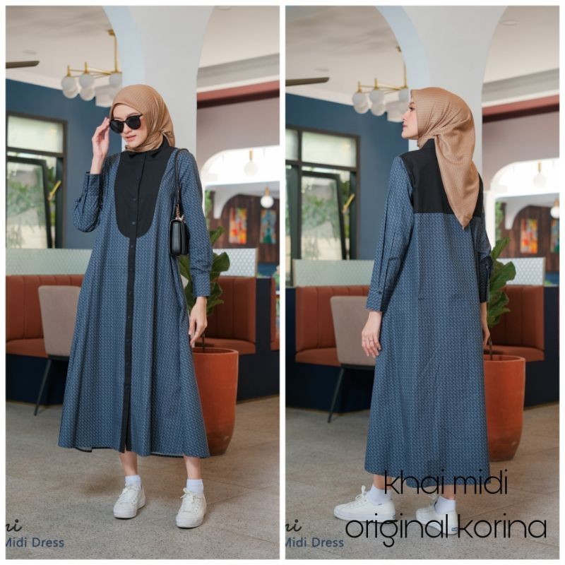 Jual newpromoterbatas KHAI MIDI DRESS BY ORIGINAL KORINA | Shopee Indonesia