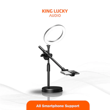 KINGLUCKY K5 Tripod Overhead Stand Hp Lampu Tripod Meja Konten Live Streaming
