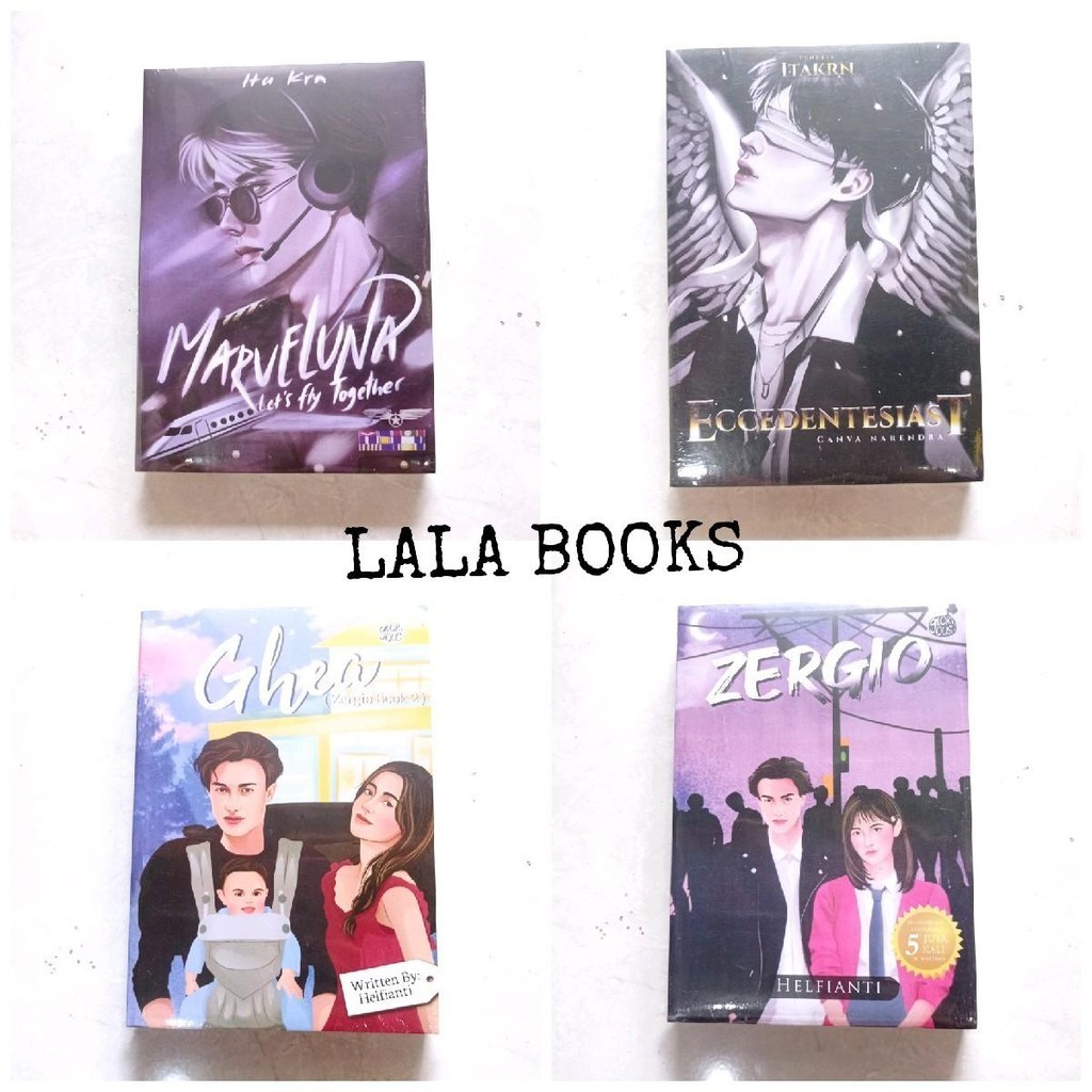Jual 1 PAKET 4 BUKU NOVEL REMAJA ( MARVELUNA + ECCEDENTESIAST + GHEA ...