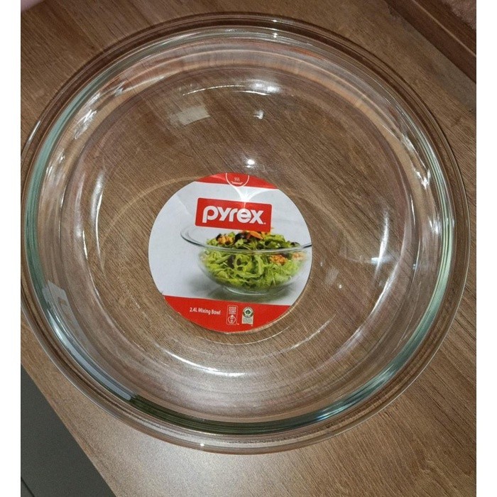 Jual Pyrex Clear Glass Mixing Bowl Tebal 2.4L / 2.4 Liter | Shopee ...