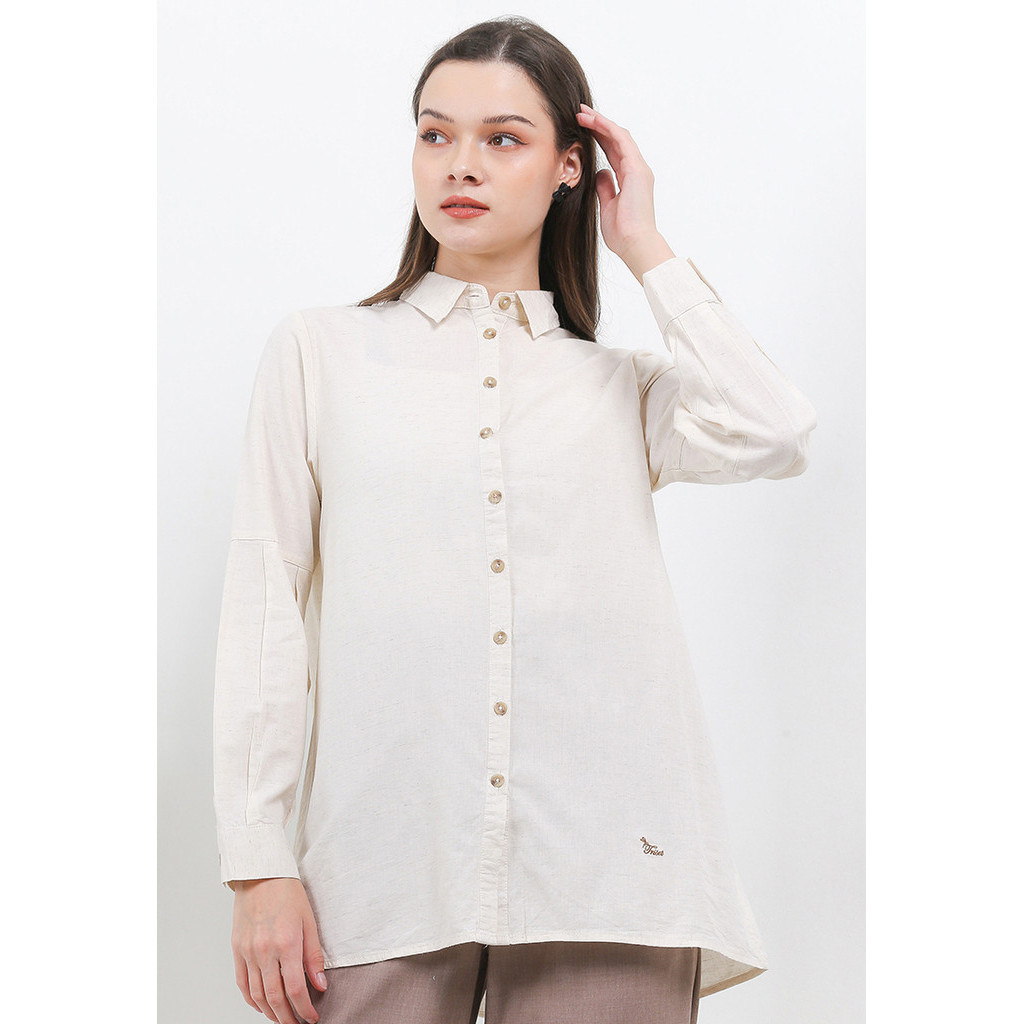 Triset Ladies Belt Square Dress Blouse Wanita