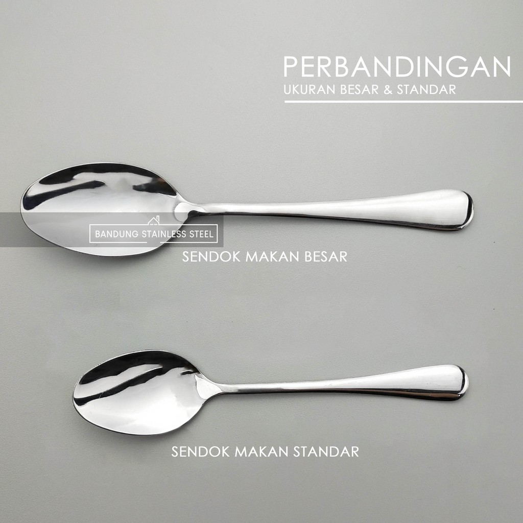 Jual 3 pcs sendok garpu makan besar standar stainless tebal hotel spoon ...