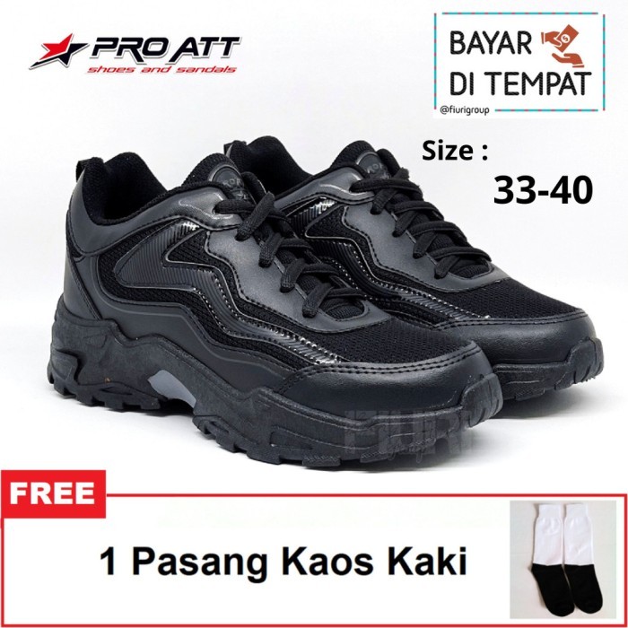 Jual FIURI - PRO ATT ORIGINAL - LDN 510 33-40 FULL HITAM - SNEAKERS ...