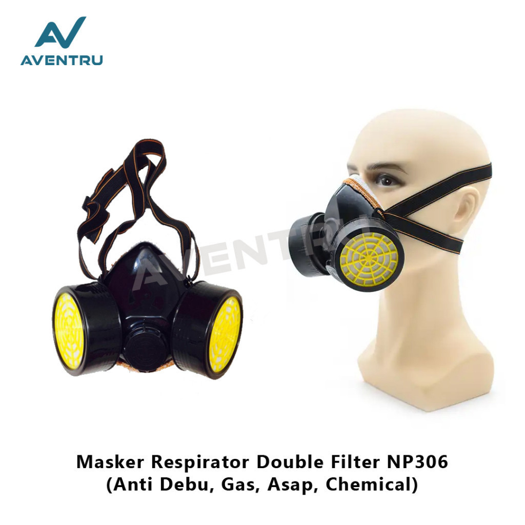 Jual Masker Respirator Anti Debu Gas Asap Polusi Obat Double Filter ...
