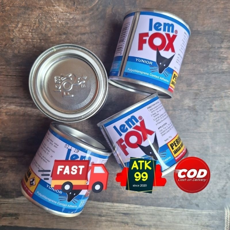 Jual Lem FOX kaleng 70gr/Lem Serbaguna/Lem Super/Lem Sepatu/Lem Karet ...