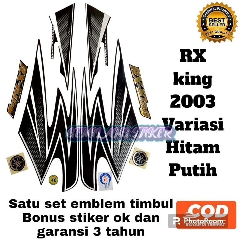 Jual Striping Decal Polet Sticker motor yamaha stiker rx king 2003 ...